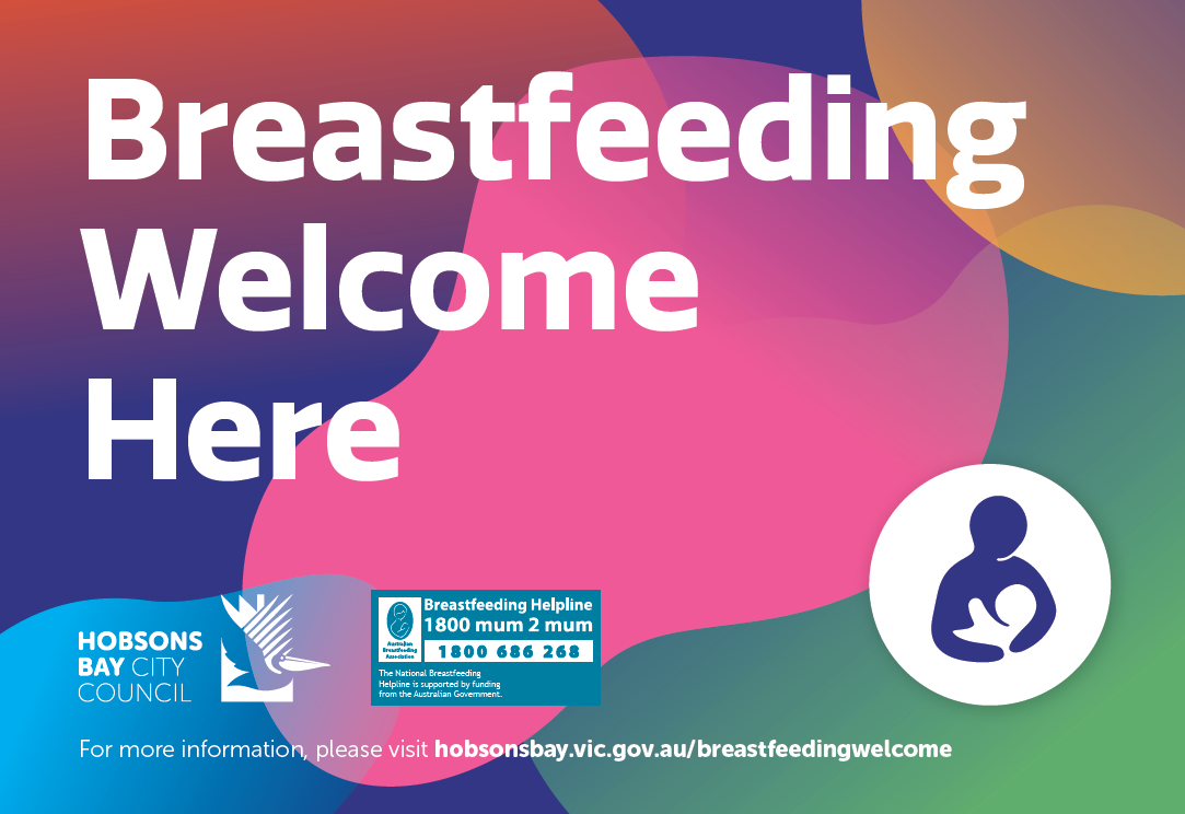 Breastfeeding welcome sticker A5