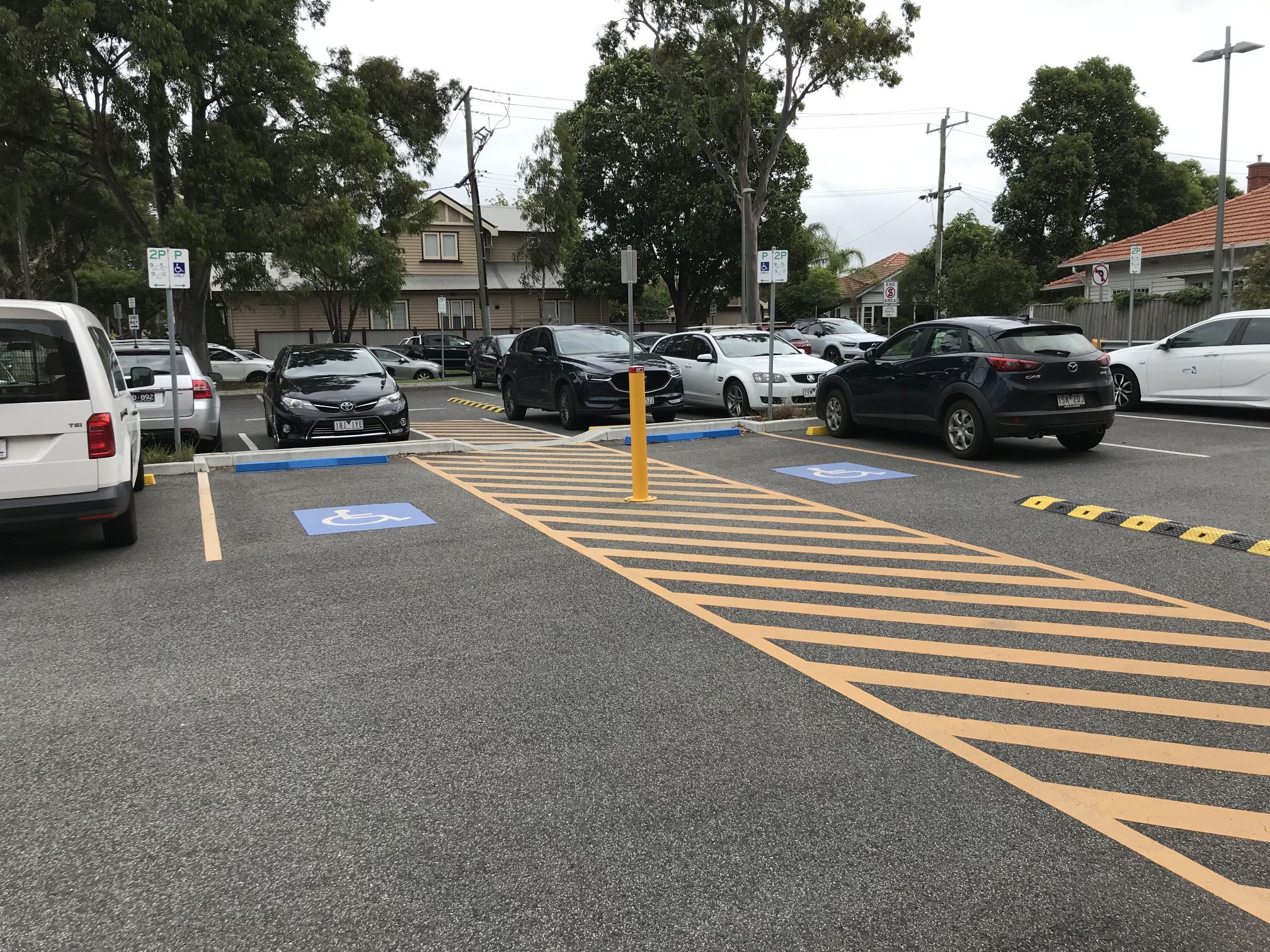 Accessible carpark at Williamstown Town Hall 