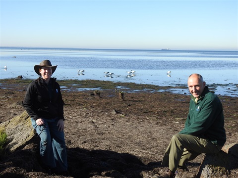 Conservation Rangers Suzette and Andrew at the Altona Coastal Park