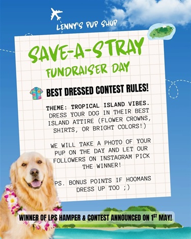 Lenny's Save a Stray fundraiser theme