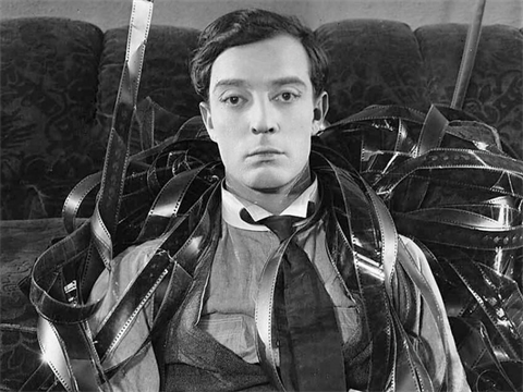 Film still from Buster Keaton's Sherlock Jnr