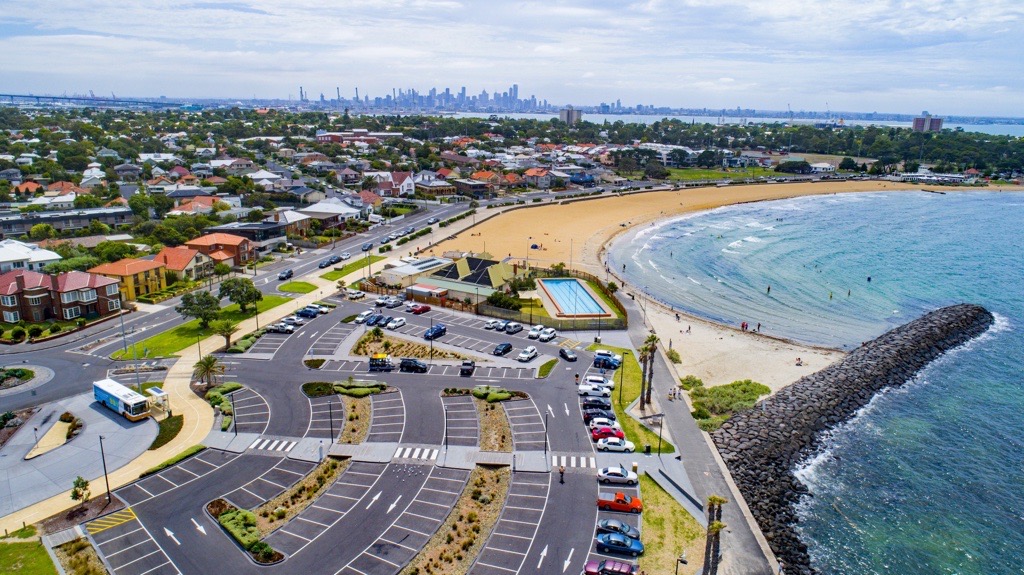 Williamstown Beach aerial 