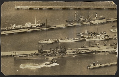 WW2 ships at Williamstown from State Library.jpg